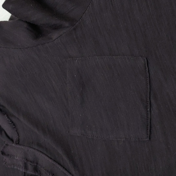 COPY - Anthropolgie Women's Size Medium Roll Tab Sleeve, V Neck Sheer Tee - Picture 3 of 9